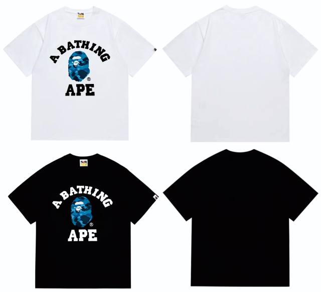 Bape Camo Ape Head Letter Print Tee 4 colors