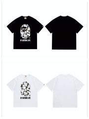 Bape Classic Black White Grey Camouflage Big Ape Head Print  tee 2 colors