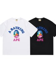 Bape Beach Sunset Ape Head Two Color Letter Print Tee 2 colors