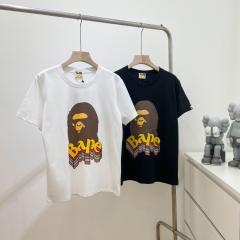 Bape Ape 3D three-dimensional colorful letters short-sleeved T-shirt