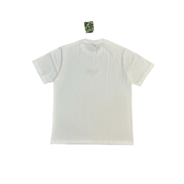 1:1 Quality Bape Embroidered Pink Letter Print Tee 2 colors