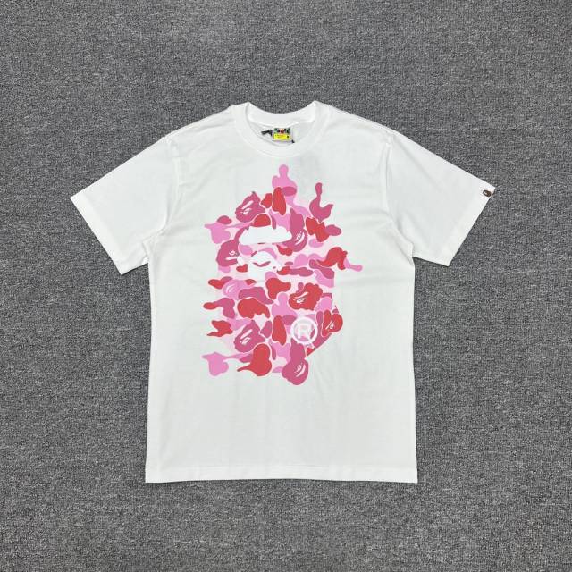 1:1 Quality Bape Reinvented Camouflage Ape Big Head Print Tee 6 colors
