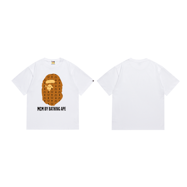 Bape MCM Diamond Block Pattern Ape Head Tee 4 colors