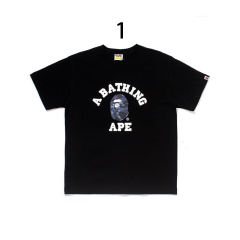 Bape Camouflage Little Ape Head Text Print Short Sleeve