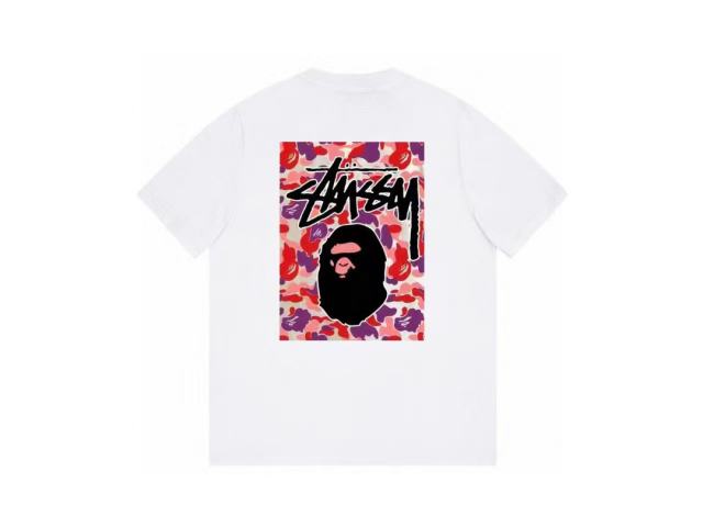 Bape STU Co-Branded Camouflage Ape Head Tee 2 colors