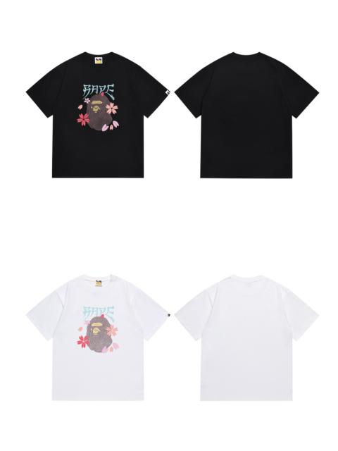 Bape Ape Head Sakura Cartoon Print Tee 2 colors
