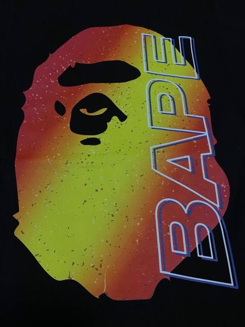 Bape Light Shadow Gradient Large Letter Print Tee 2 colors