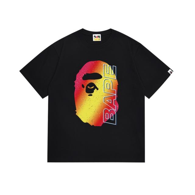 Bape Light Shadow Gradient Large Letter Print Tee 2 colors