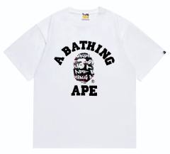 Bape Lettered Graffiti Plaid Ape Head Tee 4 colors