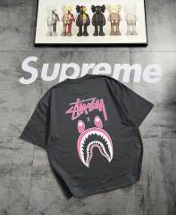 Bape Co-branded Shark's Mouth Letter Print tee 4 colors