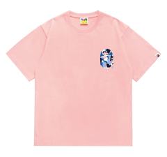 Bape STU Co-Branded White Blue Black Reorganized Ape Small Head Letter Print Tee 5 colors