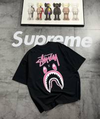Bape Co-branded Shark's Mouth Letter Print tee 4 colors