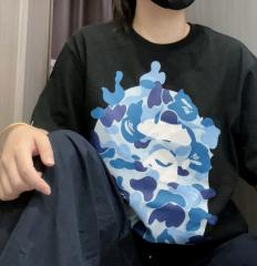 1:1 Quality Bape Reinvented Camouflage Ape Big Head Print Tee 6 colors