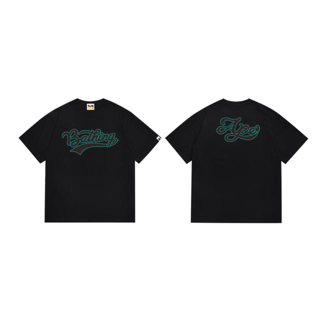 Bape Front and back two-color monogrammed Tee 2 colors