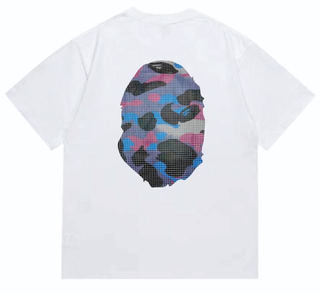 Bape Mesh Camouflage Ape Head Reversible Print Tee 2 colors