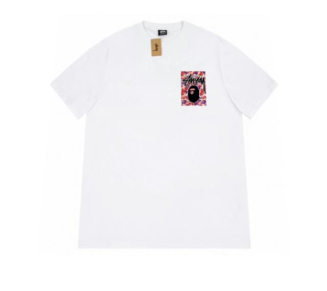 Bape STU Co-Branded Camouflage Ape Head Tee 2 colors