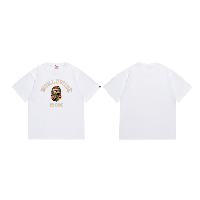Bape Camouflage Ape Head Rhinestone Letter tee 2 colors