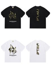 Bape Co-branded Camouflage Pattern Letter Print Tee 2 colors