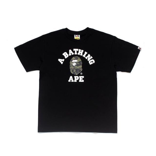 Bape Camouflage Little Ape Head Text Print Short Sleeve