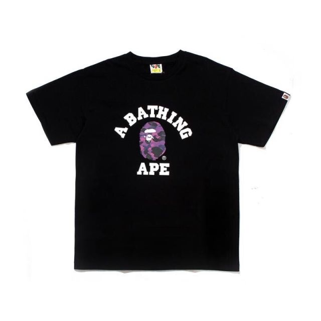 Bape Camouflage Little Ape Head Text Print Short Sleeve