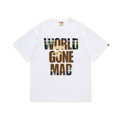 Bape Plaid Lettered Ape Head Tee 2 colors
