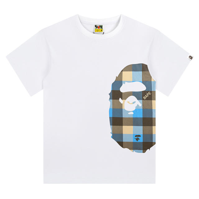 Bape Side Check Big Ape Head Print Tee 4 colors