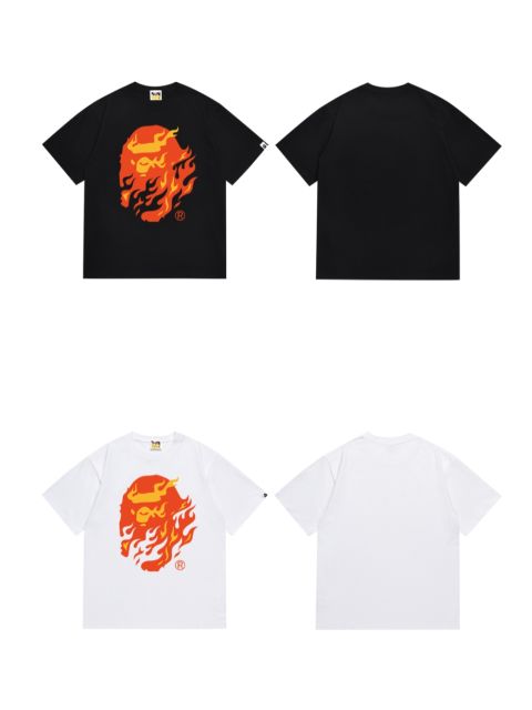 Bape Flaming Ape Head Print Tee 2 colors