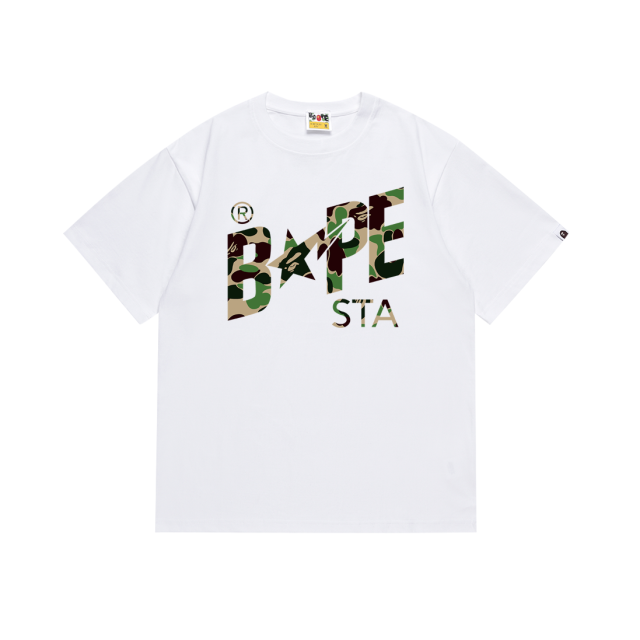 Bape STA Camouflage Lightning Star Letter Tee 6 colors