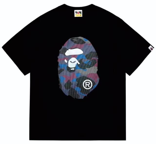 Bape Mesh Camouflage Ape Head Reversible Print Tee 2 colors