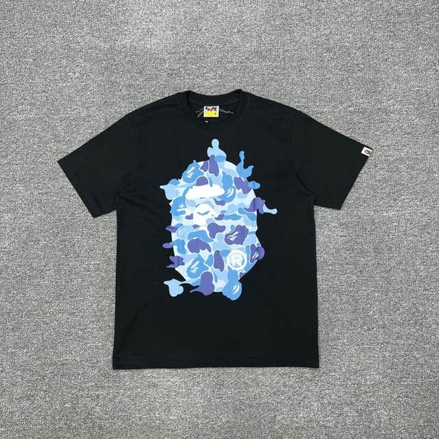 1:1 Quality Bape Reinvented Camouflage Ape Big Head Print Tee 6 colors