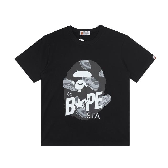 Bape Ape letters loafers pattern short-sleeved T-shirt