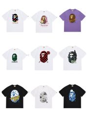 Bape Multicolor Big Ape Head Print Tee 9 colors