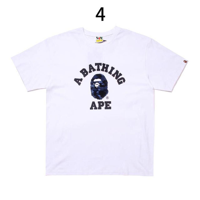 Bape Camouflage Little Ape Head Text Print Short Sleeve