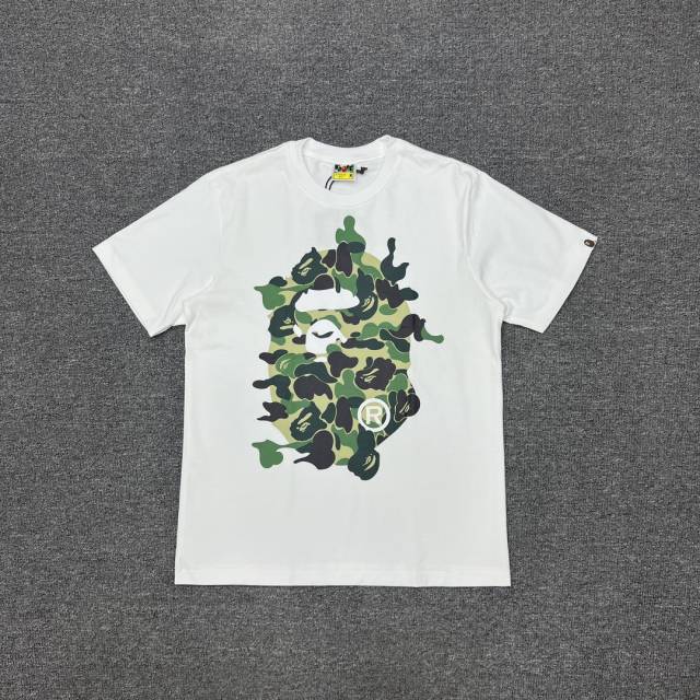 1:1 Quality Bape Reinvented Camouflage Ape Big Head Print Tee 6 colors