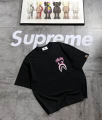 Bape Co-branded Shark's Mouth Letter Print tee 4 colors