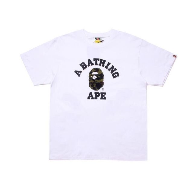 Bape Camouflage Little Ape Head Text Print Short Sleeve