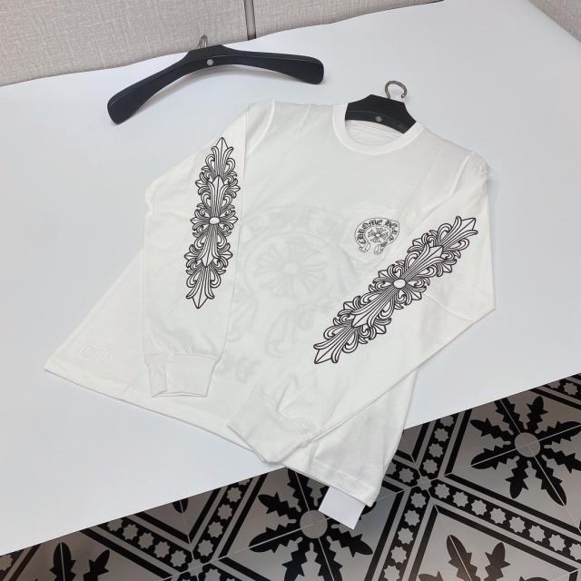 1:1 quality CH Horseshoe Cross Vine Long Sleeve T-shirt 2 colors
