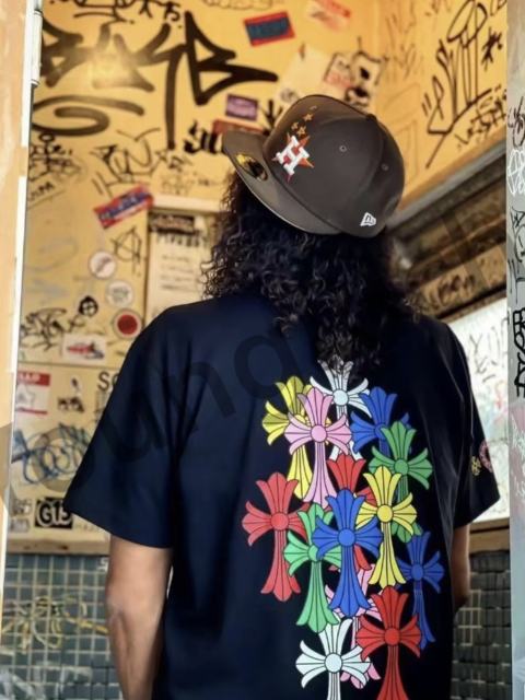 1:1 quality CH Colorful Cross tee 2 colors