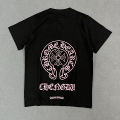 1:1 quality CH Pink Horseshoe Letter Print Tee