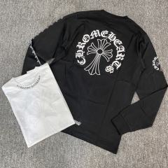 1:1 quality CH Monogrammed Collar Cross Arm Long Sleeve