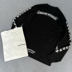 1:1 quality CH Scroll Logo Long Sleeve T-Shirt 2 colors