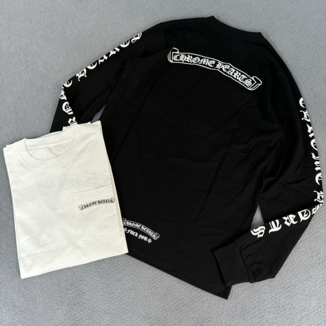 1:1 quality CH Scroll Logo Long Sleeve T-Shirt 2 colors