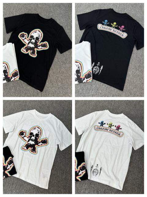 1:1 quality CH Skull Print tee 2 colors