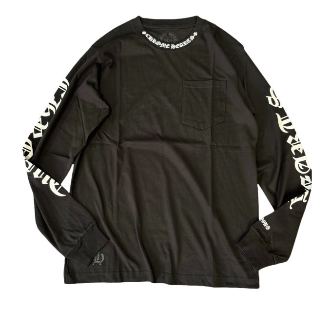 1:1 quality CH Neckline Printed Floral Arm Long Sleeve T-Shirt 2 colors