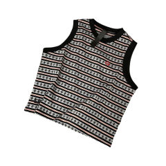 1:1 quality CH Embroidered Sword Stripe Short Sleeve Vest 3 colors for girls