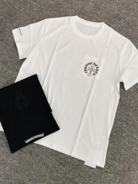 1:1 quality CH Simple minimalist dark print three elements tee 2 colors