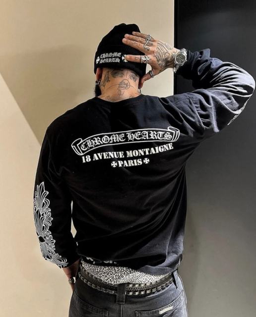 1:1 quality CH Paris Limited Letter Flower Arm Long Sleeve T-Shirt
