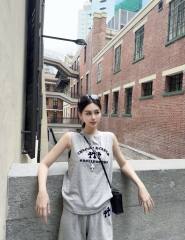1:1 quality CH Flocked Printed Vest 2 colors for girls