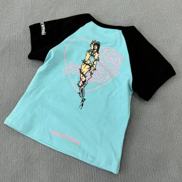 1:1 quality CH Colorblock Print Tee for girls