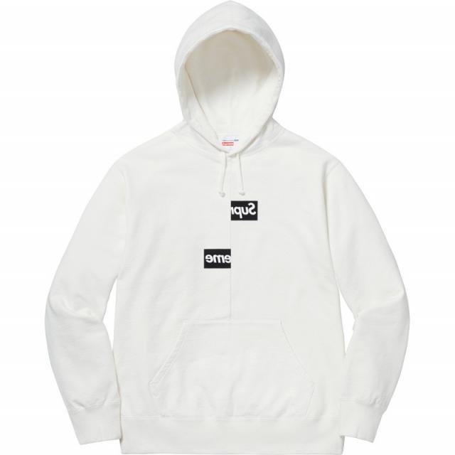 SUPREM* CDG BOX LOGO HOODIE WHITE